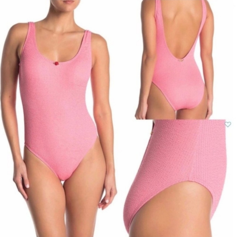 Betsey Johnson Scrunch Bunch One Piece Swimsuit